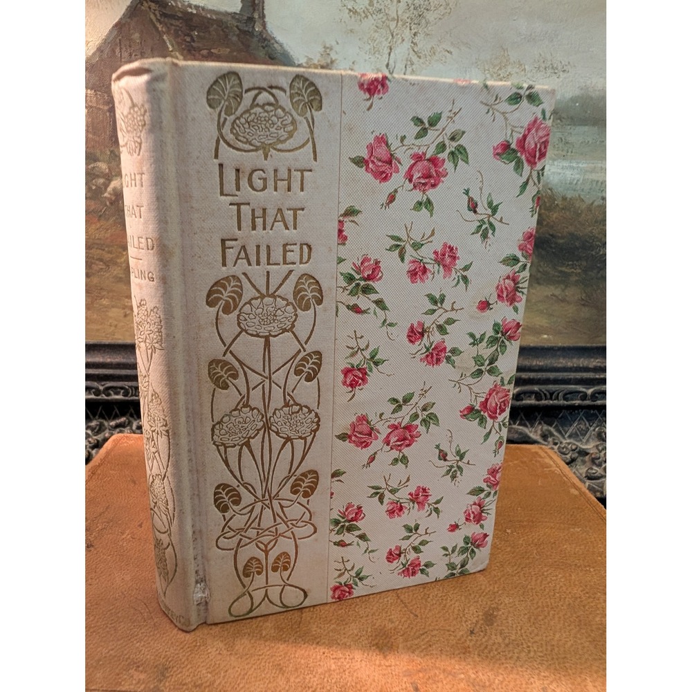 The Light That Failed Rudyard Kipling 1900 W.B. Conkey Antique Floral Gilt Book